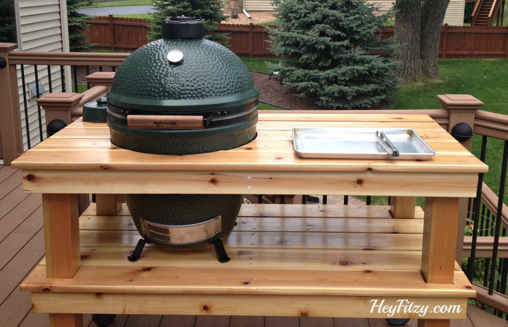 The Big Green Egg DIY Table - Hey Fitzy