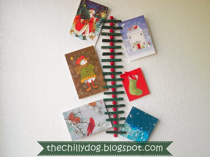 Washi Tape Christmas Tree Wall Card Display - MomAdvice