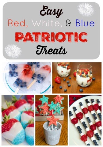 red white and blue treats